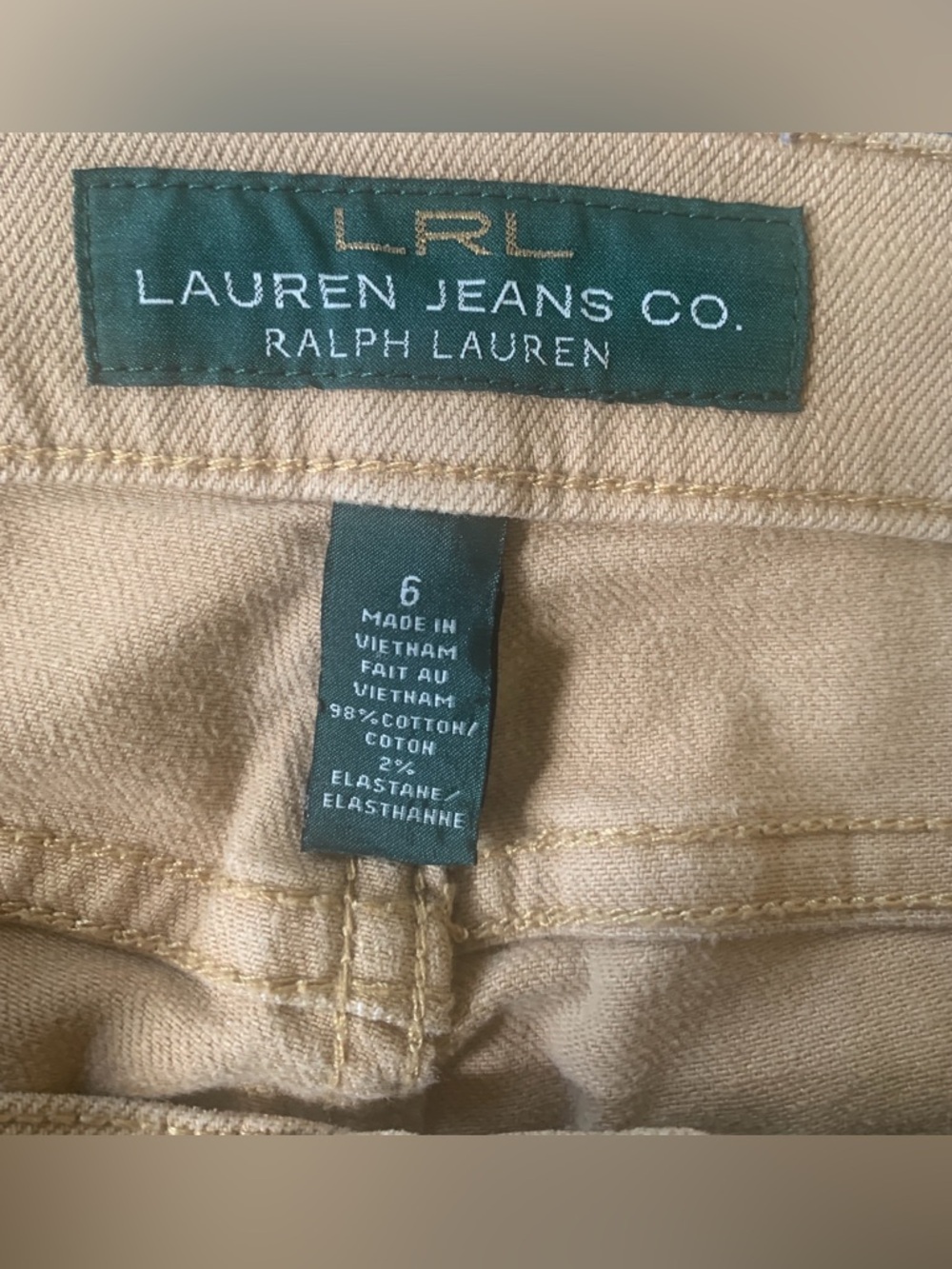 Lauren Jean Co. Ralph Lauren. Modern Straight Tan Jeans - Picture 6 of 10